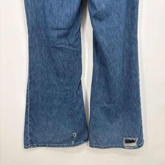 Free People We the Free Relaxed Heritage Flare Jeans, Size 31 - Picture 8 of 11